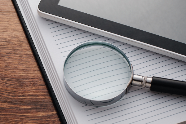 Magnifying Glass on Desk